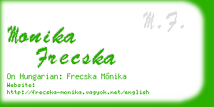 monika frecska business card